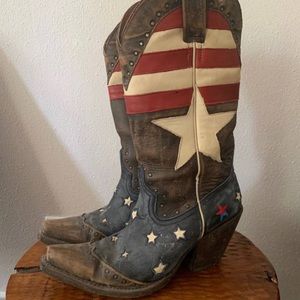Redneck Riviera Women’s Freedom Cowgirl Boots (Stars & Stripes) Size 7 1/2